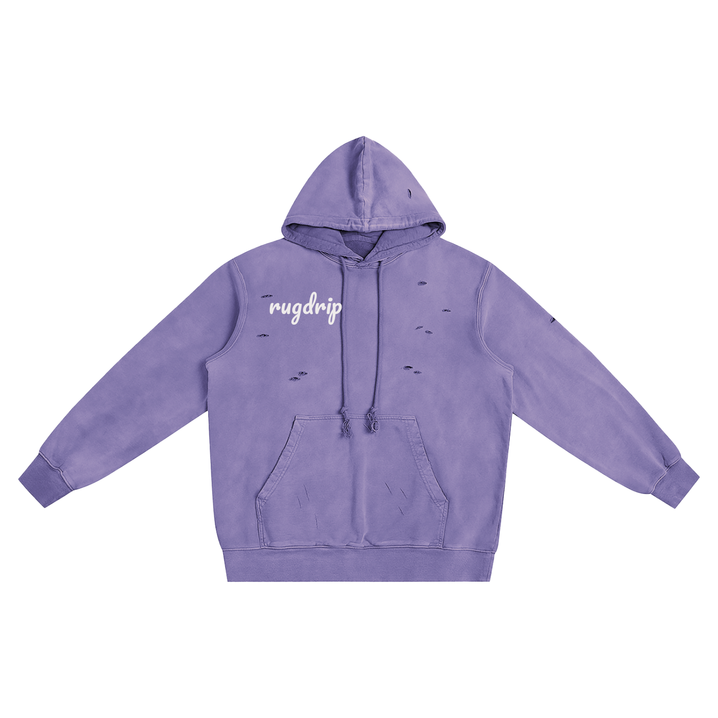 Heavyweight Pure Cotton Hand-Frayed Monkey Washed Hoodie