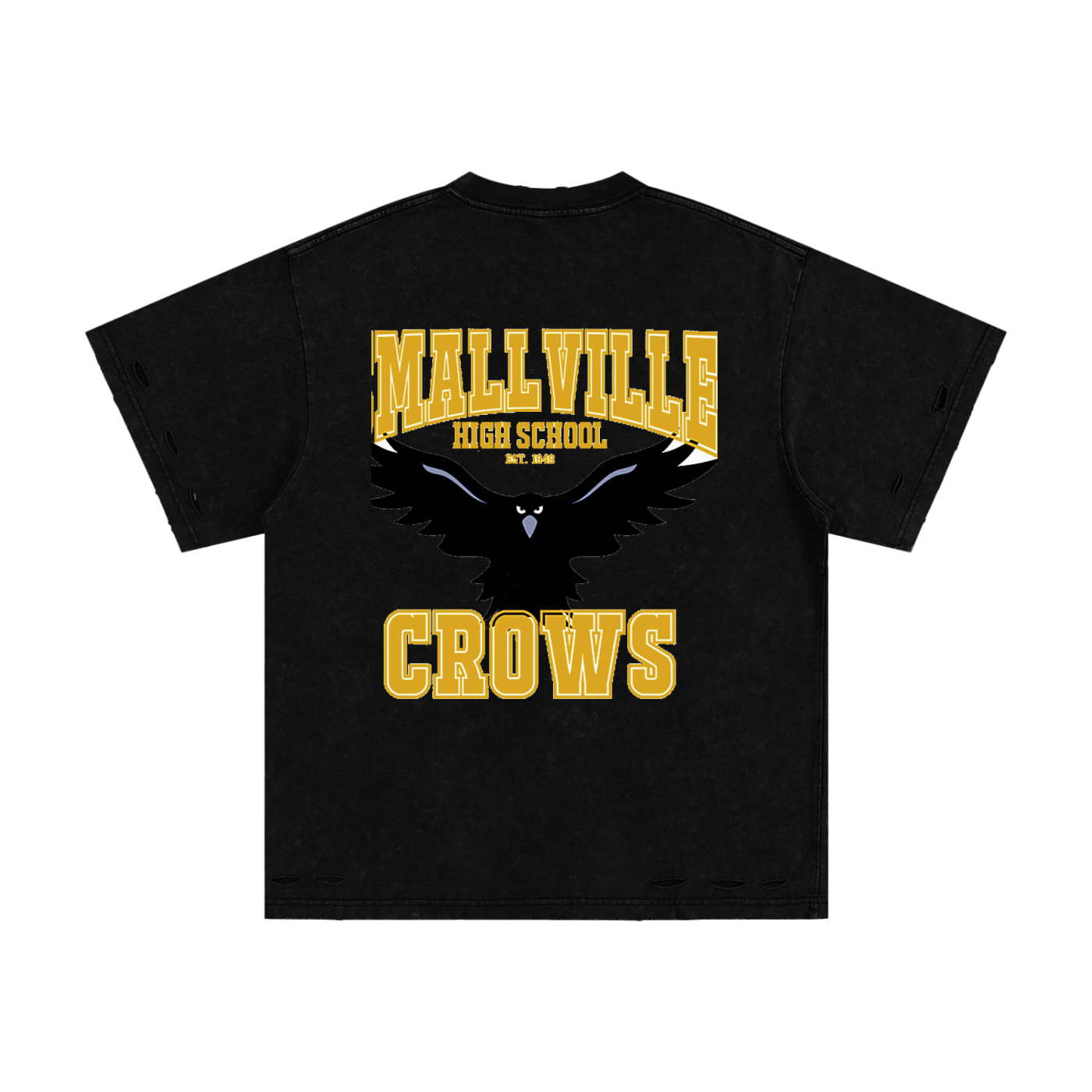 Heavyweight Snow Washed Hand-Frayed T-Shirt