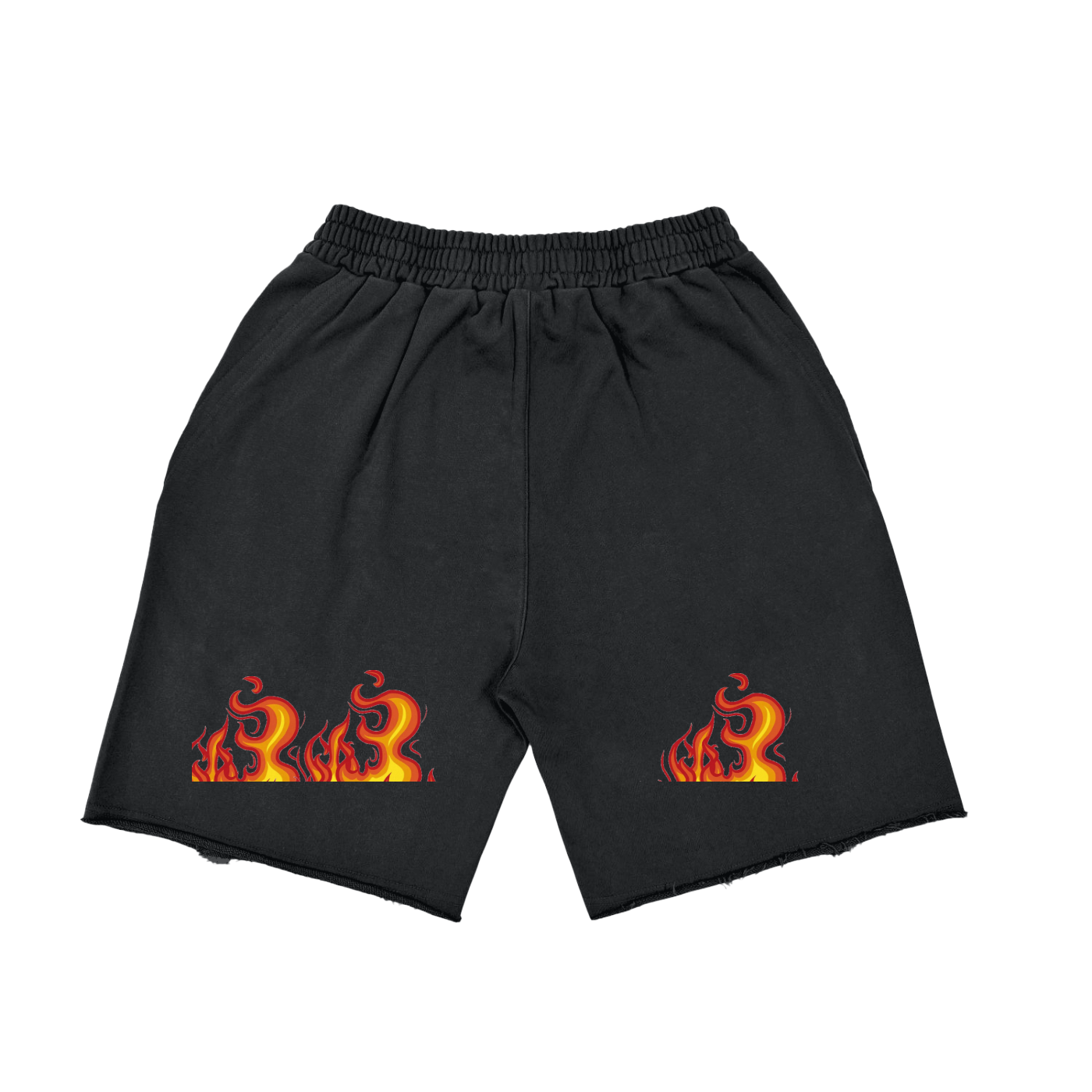 Heavyweight Vintage Washed Tiger Stripes Short Pants - 360 GSM