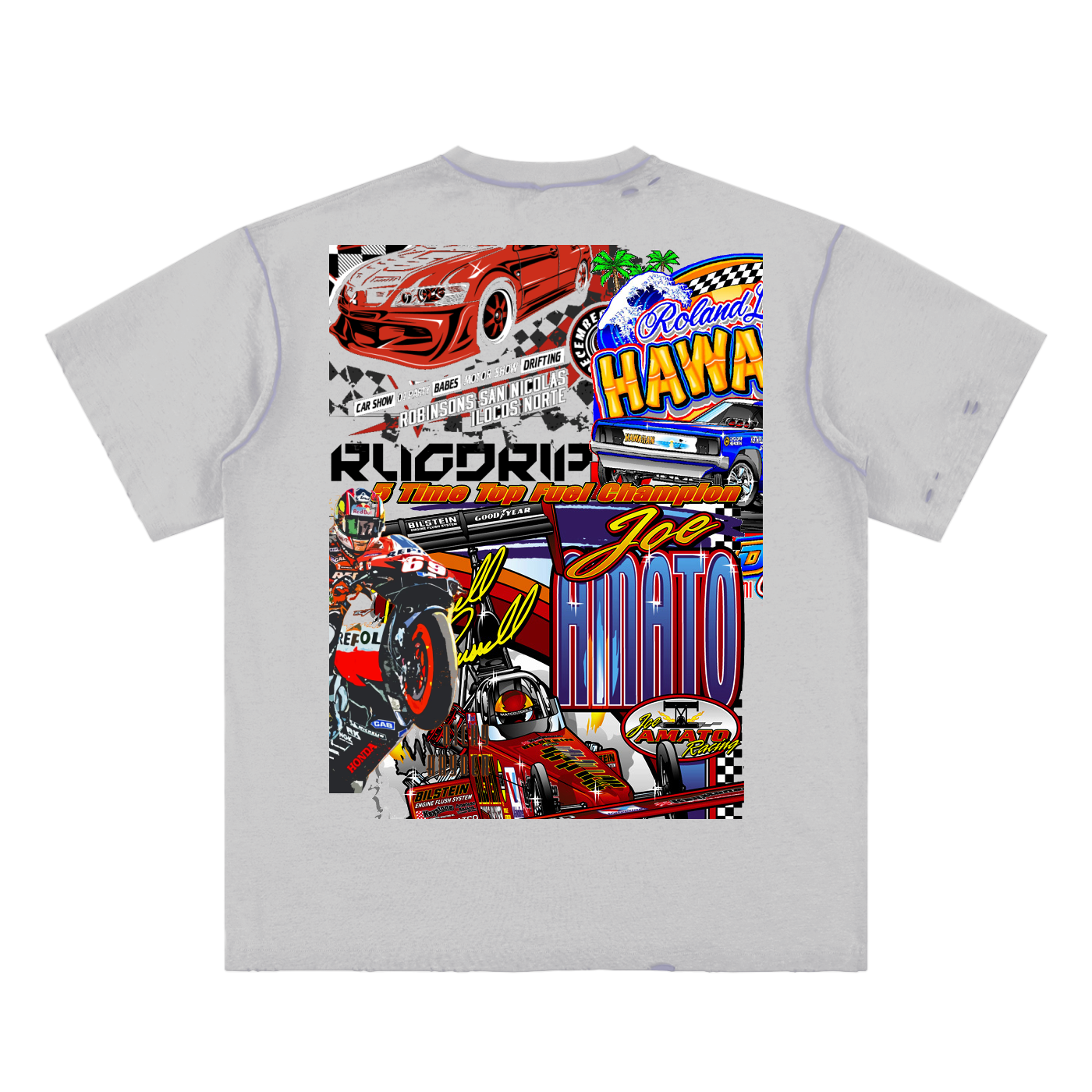 Hand-frayed Reversible T-shirt