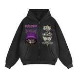 Sunfade Two-way Zipper Boxy Fleece Hoodie