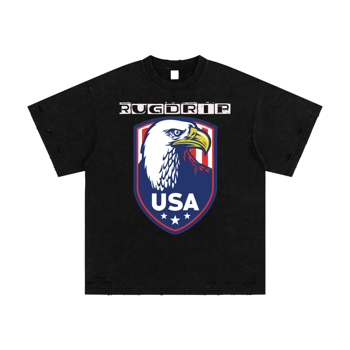 Heavyweight Snow Washed Hand-Frayed T-Shirt