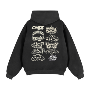 Sunfade Two-way Zipper Boxy Fleece Hoodie