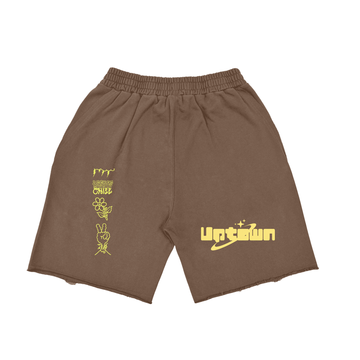 Heavyweight Vintage Washed Tiger Stripes Short Pants - 360 GSM
