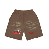 Heavyweight Vintage Washed Tiger Stripes Short Pants - 360 GSM